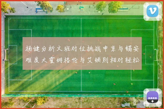 杨健分析文班对位挑战申京与锡安难度大霍姆格伦与艾顿则相对轻松